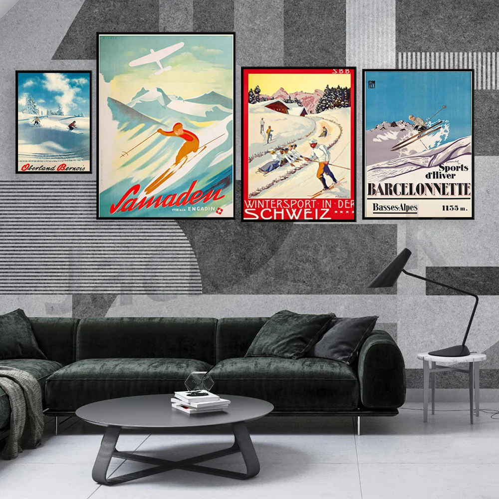 

Zermatt, Switzerland Vintage Ski Poster