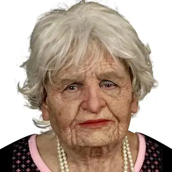 

Horror Halloween Face Cover Full Face Visible Latex Old Man Headgear Prop Latex Helmet Halloween Party Costume Props New 2020