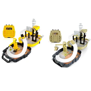 

ical Car Set Educational Toys Mobile Garage Parking Toys Figure Race Toy Backpack in Box Children Boys Garage for Cars Toys