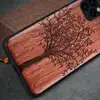 Natural Wood Case For Samsung Galaxy S25 Ultra S24 S23 Plus Wood Case For iPhone 16 15 14 13 11 12 Pro 16 Pro Max 2