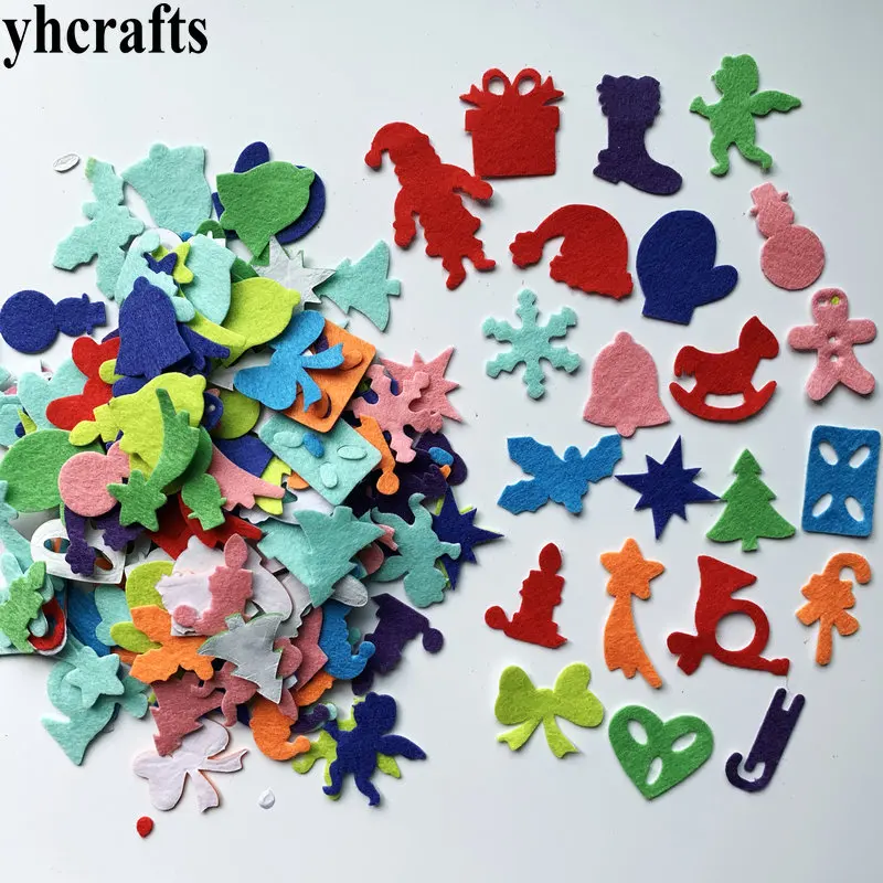 1bag(30-50PCS). Irregular shape Felt stickers Fabric crafts Early learning  educational toys Self learning Kindergarten crafts - AliExpress