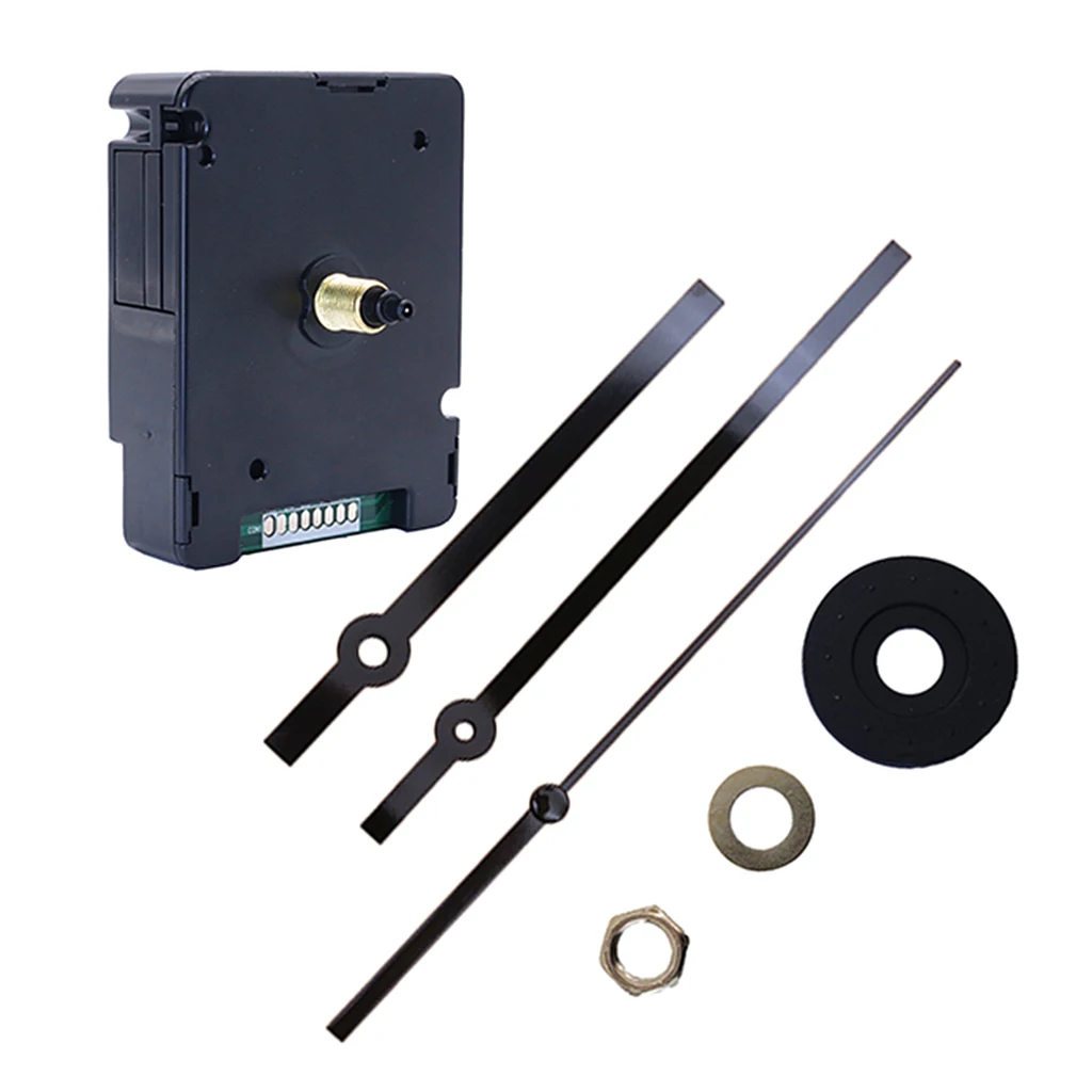 

2Pcs DIY Silent Radio Controlled Ticking Quartz Clock Long Hands Movement Mechanism Tool Kit Black