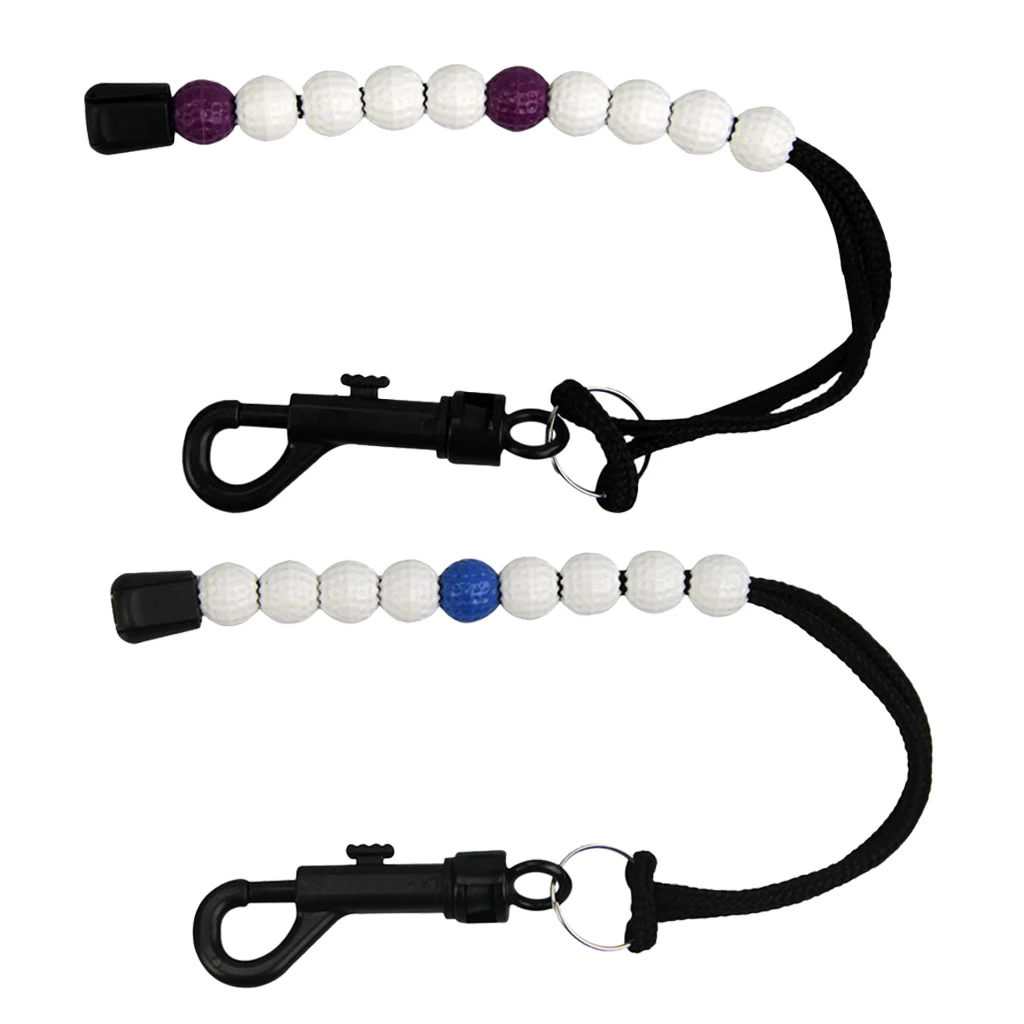2pcs Golf Stroke Bead Score Counter Counting Tool Bracelet Bag Tag Accessory Golf Accessories
