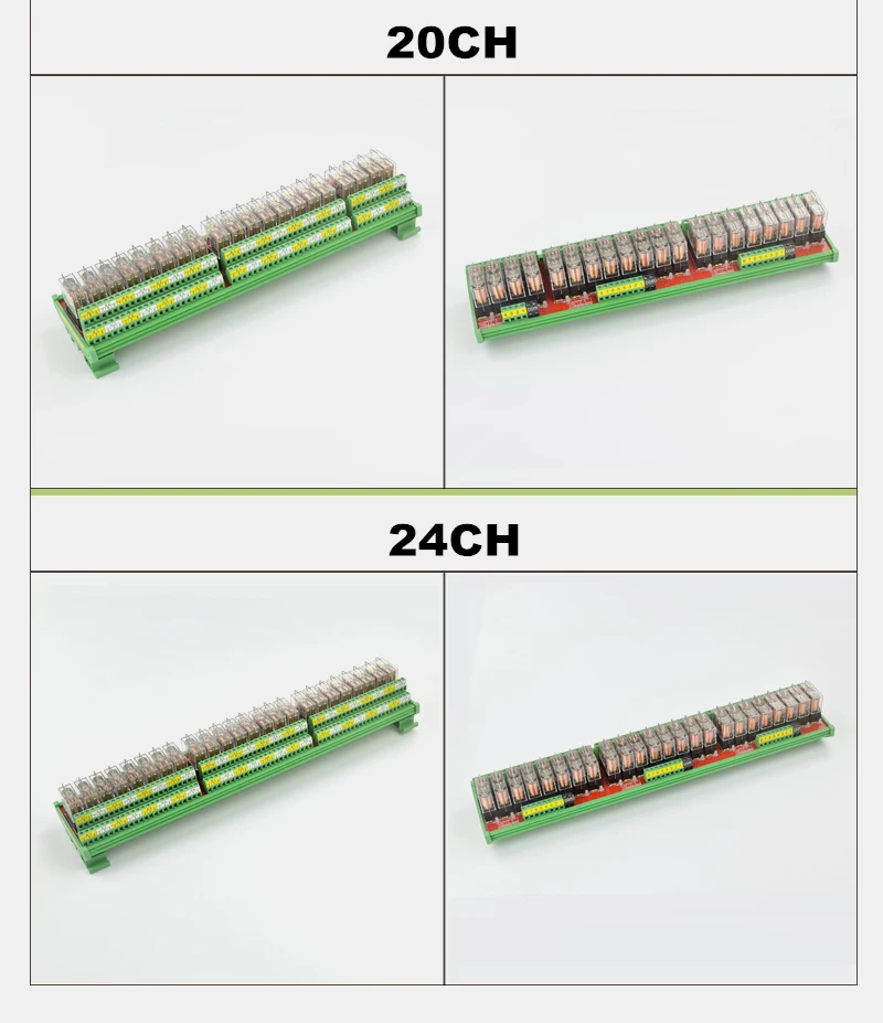 8-канальный 2NO+ 2NC рейку Интерфейс триггерный релейный модуль, совместимый с OMRON G2R-2 5A Вход DC 12V 24V PNP/NPN