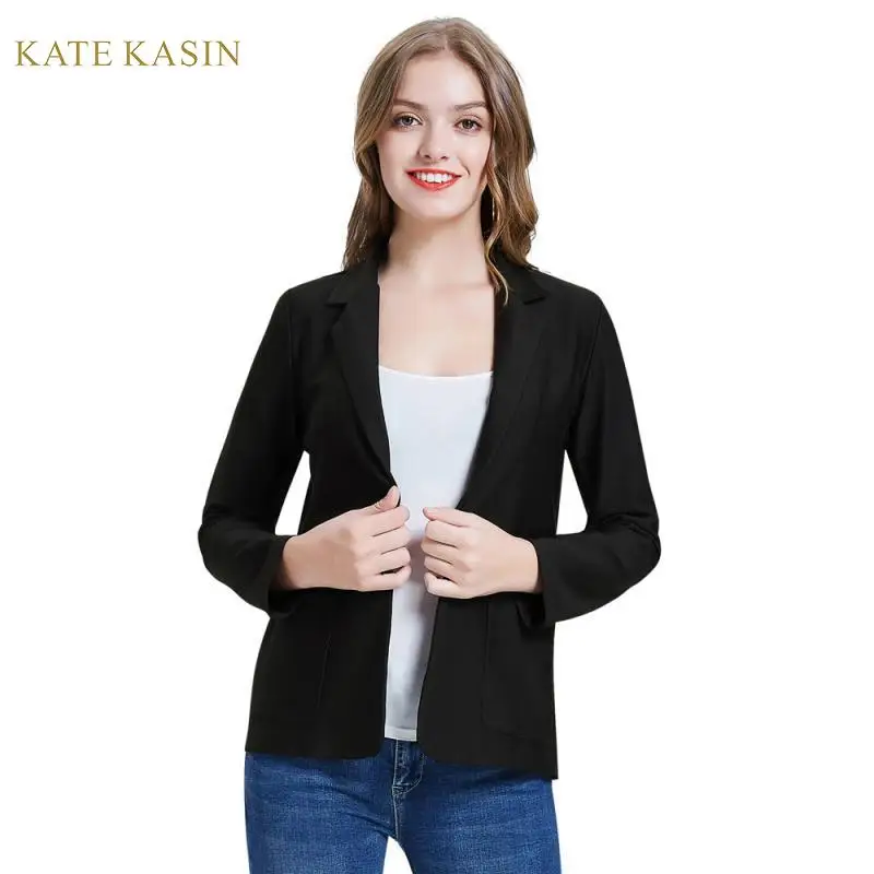Kate Kasin Single Button Blazers Jackets Office Lady Stylish Notch Suit Jacket Coat Women Formal Business Blazer Outwear Femme Kate Kasin Single Button Blazers Jackets Office Lady Stylish Notch Suit Jacket Coat Women Formal Business Blazer Outwear Femme