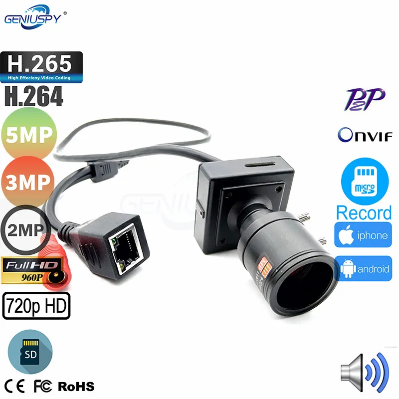 1MP 1.3MP 2MP 3MP 5MP HD размер температуры дизайн 2 8 12 мм ручной зум объектив слот для TF