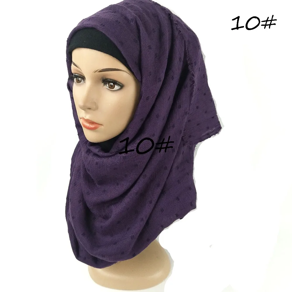 J9 10 шт. высокое качество crinkle мусульманский шарф больших размеров Жатая шаль Хиджаб длинный широкий шарф Макси повязка на голову можно выбрать цвета