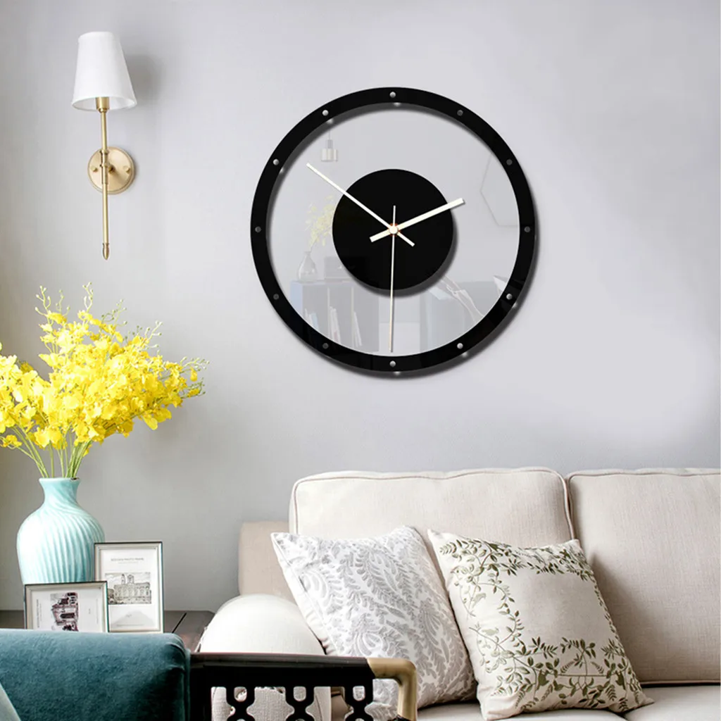 Wall Clock Modern Design Nordic Style Wall Clock Silent Transparent Acrylic Clock Home Living Room Wall Clock Modern Design Home