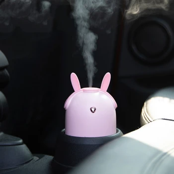 

-New 250ML Ultrasonic Air Humidifier Aroma Essential Oil Diffuser for Home Car USB Chargeable Fogger Mist Maker with LED Night