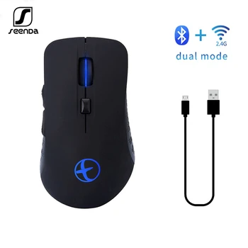 

SeenDa Silent Bluetooth Rechargeable Mouse Dual Mode Bluetooth 2.4g Wireless Mice for Laptop PC Gaming Mouse