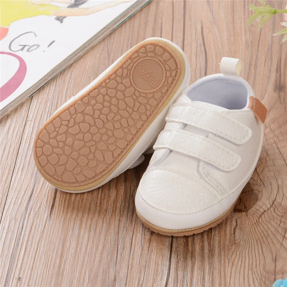 Infant Baby Boy Girls Solid Shoes Casual Anti-Slip Rubber Sole Autumn Toddler Infant Newborn First Walker Sneaker Shoes 9 Colors