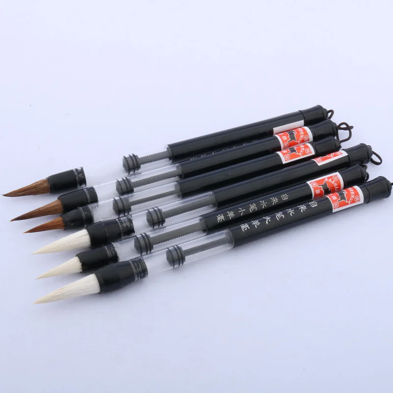 6Pcs/Set brush PEN water art calligraphy Brush hand writing WATER COLOR Pen Drawing Pen Stationery Office Supplies washable watercolor pen,watercolor pen