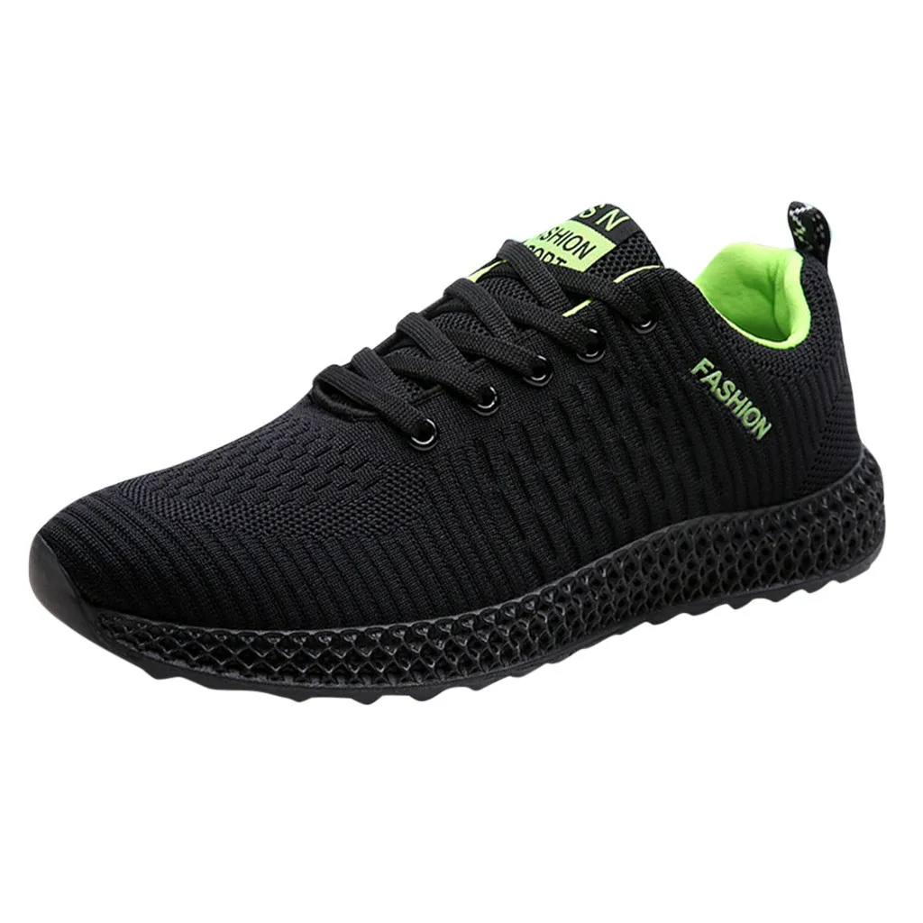SAGACE/мужская спортивная обувь с воздушной подушкой; Уличная обувь из дышащего сетчатого материала; мужская повседневная спортивная обувь с мягкой подошвой; размеры 39-44 - Цвет: Зеленый