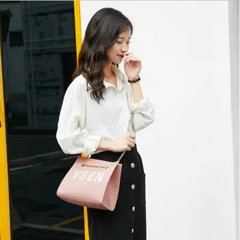 

Crossbody Bags For Women Fashion Leather Bags Office Ladies Chain Shoulder Bag Pack Letter Portable Handbag Tote Messenger Bag