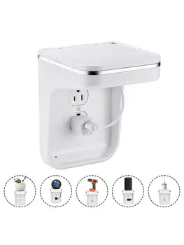 

Outlet Shelf Wall Socket Bracket Tray Wall Plug Bracket With Night Light Bathroom Storage Bracket US Standard Socket Bracket