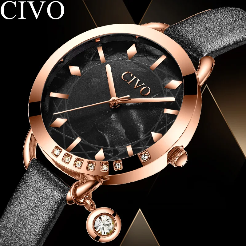 Женские часы 2019 CIVO кварцевые Orologio Donna лучший бренд класса люкс ультра тонкий