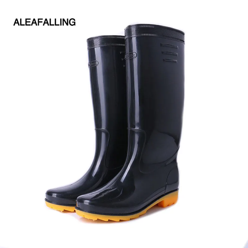 Aleafalling New Thicken Waterproof Rain Boots Winter Shoes Men Rain Boy