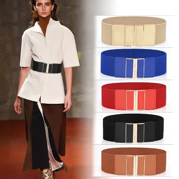 

New Design Women Vintage Wide Elastic Belts Ladies Jeans Cummerbunds Party Costume Belt Cinturon Ancho Mujer Corset Waistband