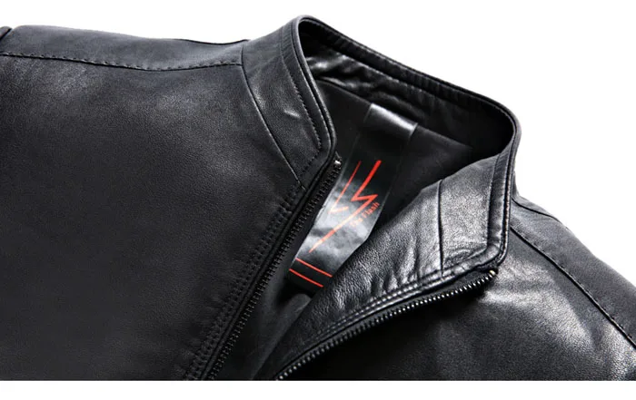 VROKINO Brand Men's Fashion Motorcycle Jacket Casual Stand Collar Men's Black Blue PU Long Sleeve Coat Large Size M-4XL