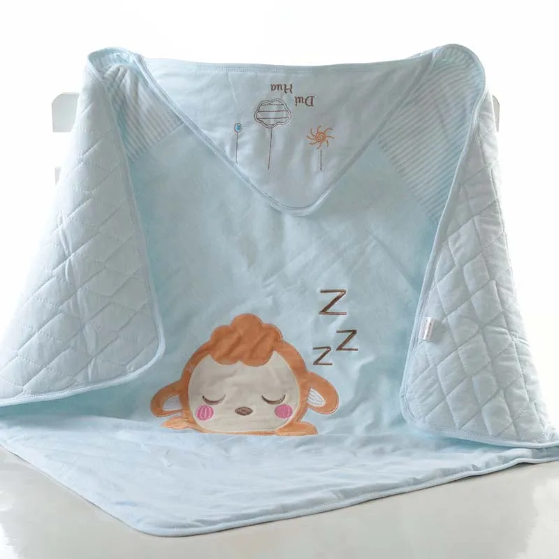 90*90 см зимнее детское одеяло для малышей, хлопковое банное полотенце, уплотненное Пеленальное Одеяло для новорожденных, конверт с капюшоном, одеяло, подарок для детей