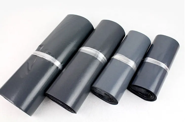 

100pcs Grey Black Plastic Envelope Bag Waterproof Mailing Envelopes Self Seal Post Bags Thicken Courier Bags Shipping Bags