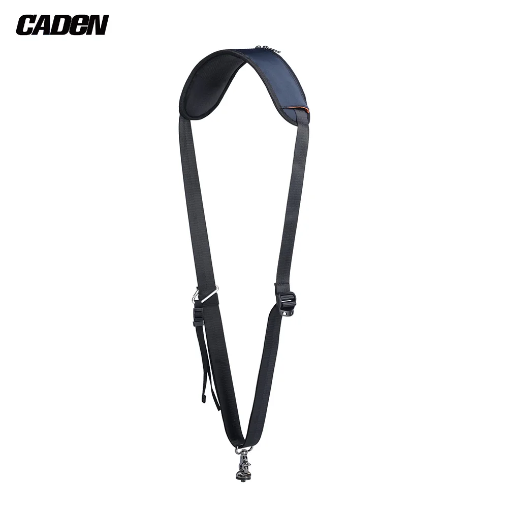 

CADeN Camera Shoulder Neck webbing Sling Strap Long Belt with Accessory Pockets Quick Release Buckles Safety Tether for Camera