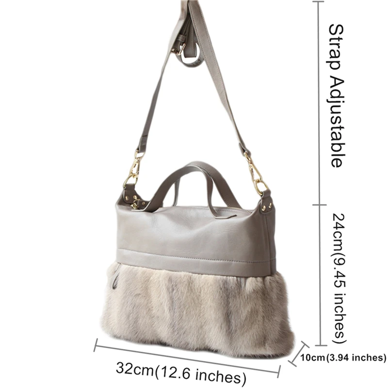 IANLAN британский стиль женские норковые мех и овечья кожа сумки на плечо элегантные женские настоящие меховые сумочки IL00544