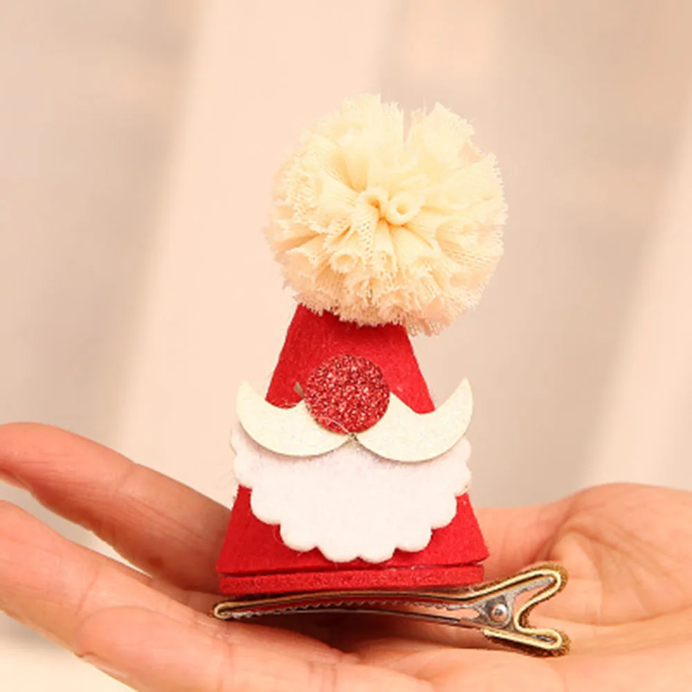 Рождественская заколка для волос Рождественская елка шляпа головной убор аксессуары для волос для девочек детский праздничный Декор DIY материал - Цвет: 9