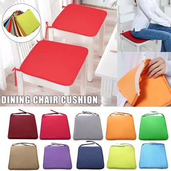 

Newly Non Slip Square Seat Pad Outer Shell Filling Soft DiningChair Cushion with Ties Household XSD88