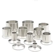

1/8” 1/4“ 1/2" 3/4” 1” 1-1/4” Adapters for Heater Sanitary Stainless Steel SS304 Female Threaded Ferrule Pipe Fittings Tri-Clamp
