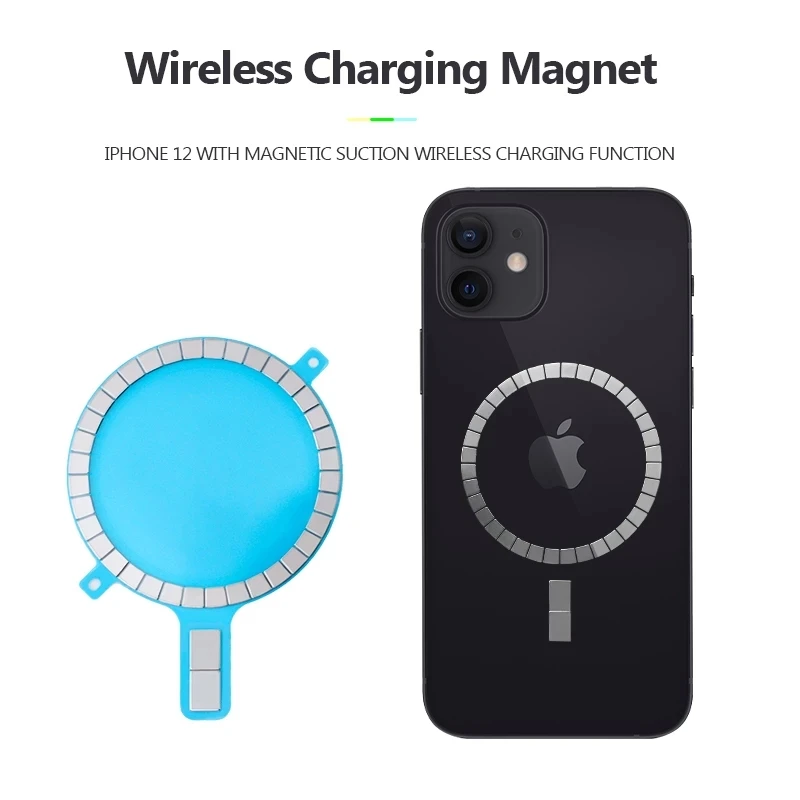 13 pro max case 1 2Pcs Magnet Sticker Wireless Charging Magnetic For iPhone 11 13 12 Pro Max Mini XS XR Mobile Phone Back Cover Strong Magnet iphone 13 pro max cover iPhone 13 Pro Max