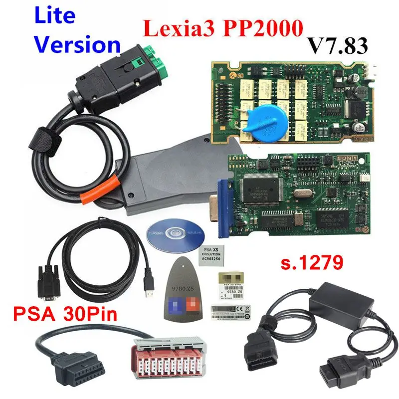 Lexia 3 полный чип Diagbox V7.83 OBD2 автоматический сканер 921815C чип Lexia3 PP2000 для Citroen для peugeot OBD2 диагностический инструмент Lexia3 - Цвет: Lite 30Pin S.1279