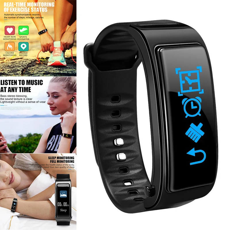 

2 In 1 Smart Bracelet with Bluetooth Earphone Heart Rate Monitor Sports Watch SD998