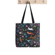 

Shopper Mystic Forest Tote Bag Printed Tote Bag women Harajuku shopper handbag girl Shoulder shopping bag Lady Canvas Bag