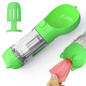 

Portable Pet Cat Dog Water Bottle Feeder Container Drinking Bowl Dispenser With Poop Shovel Plastic Bags Leak Proof Lock Sale