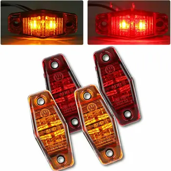 

12V LED Side Marker Light 2.5" Clearance Lamp Truck Trailer Light Red&Amber Car Side Marker Lights LED Strip Light Bar