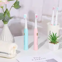 

Cleaning USB Rechargeable Automatic IPX7 Waterproof Timer Brush Electric Toothbrush Sonic Toothbrushes Mouth Cleaning
