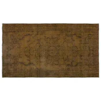 

Handmade Brown Vintage Overdyed Turkish Area Rug 148x263 Cm-4'10''X8'8''