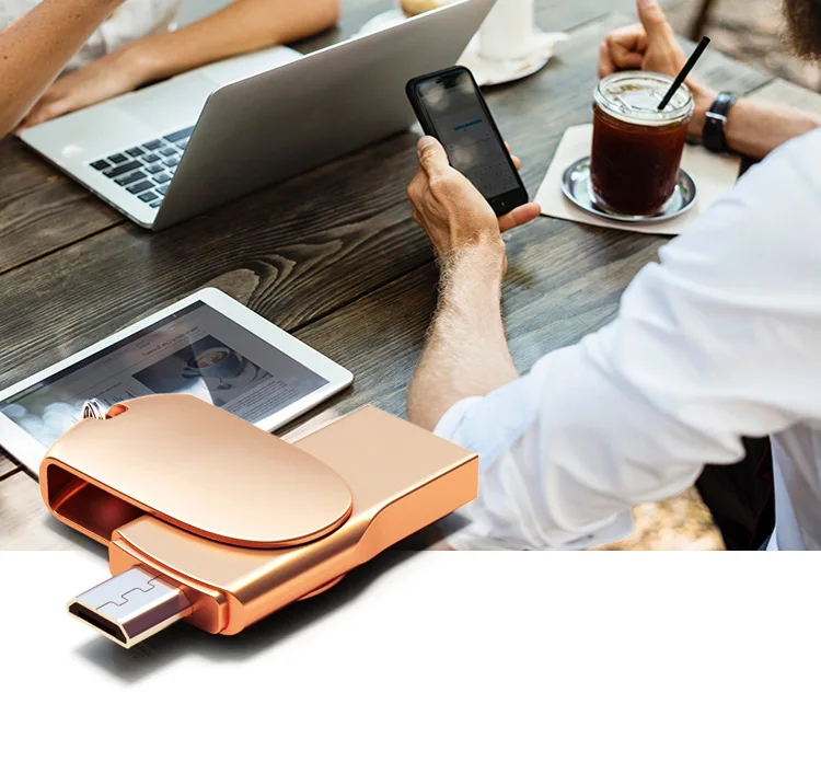 OTG USB флэш-накопитель Micro USB флешка 128 Гб 64 ГБ 32 ГБ 16 ГБ 8 ГБ Android телефон ручка накопитель 2,0 USB флешка мобильный u-диск-серебро
