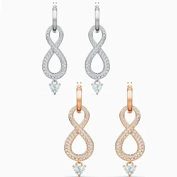

2020 SWA Fashion Infinite Earrings 8 PAVE Elegant and Bright "Endless" Symbol Decoration Bracelet For the Best Choice for Lovers
