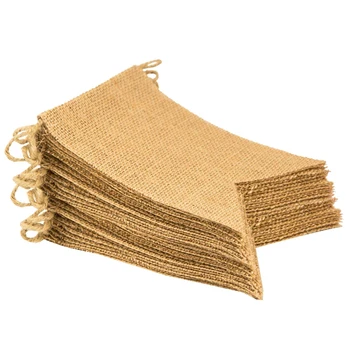 

BESTJute Banner, 20 Ft Swallowtail Flag, DIY Decoration for Holidays, Wedding, Camping, Party and Any Occasion 30 Pcs