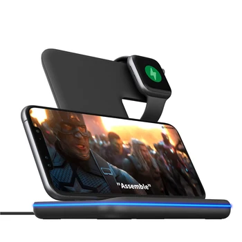 

3 in 1 Qi Wireless Charger Dock Station for Apple Watch 5 4 3 2 TWS 15W Quick Charging Holder for iPhone 11 X XS XR 8 Plus