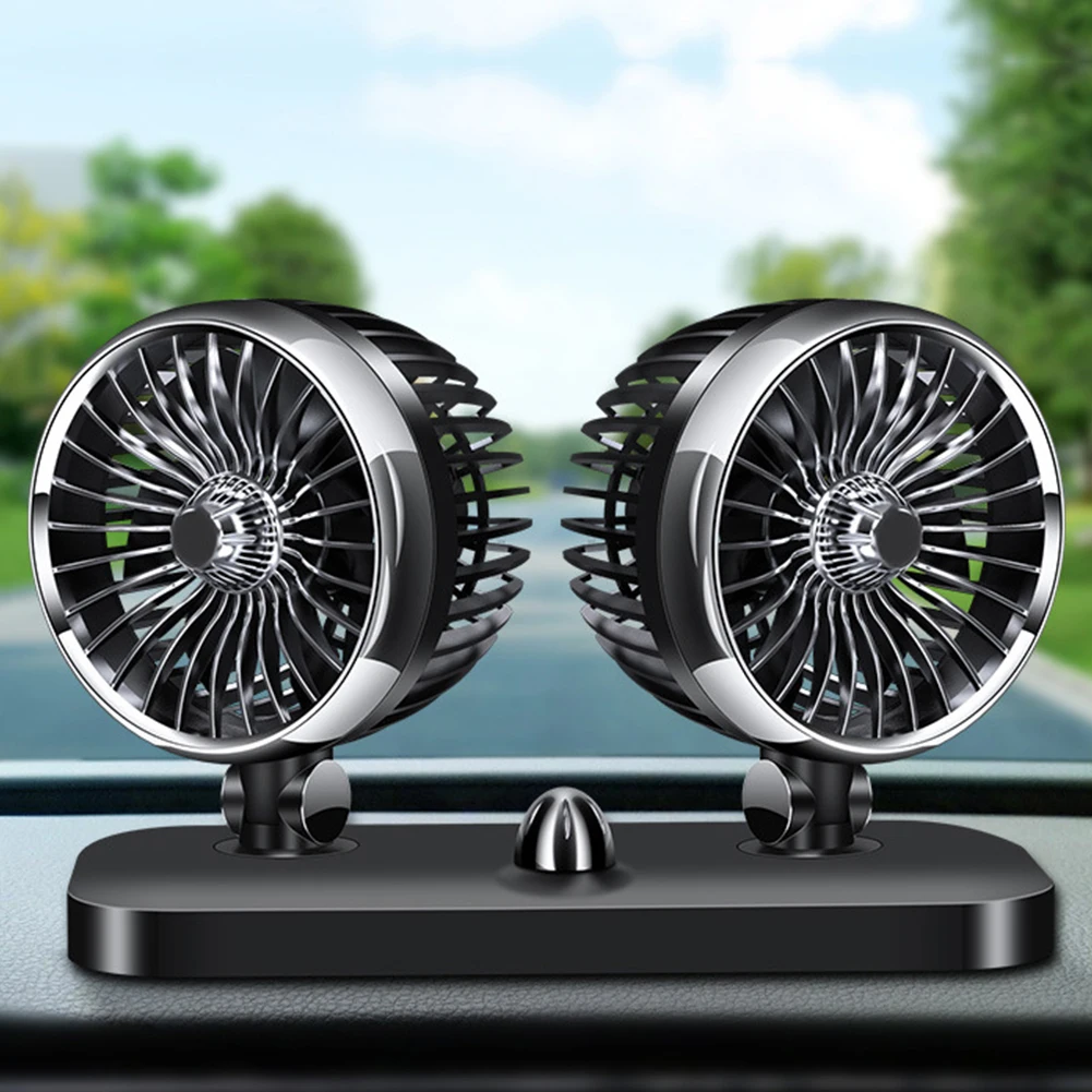 12//24V USB Universal Car Truck Home Fan Cooling Air Circulator with LED UK