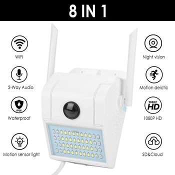 

1080P HD CCTV WiFi Camera Light IP66 Waterproof 32LEDs Outdoor IP Security Camera Wall Lamp Night Vision Two Way Audio Camera