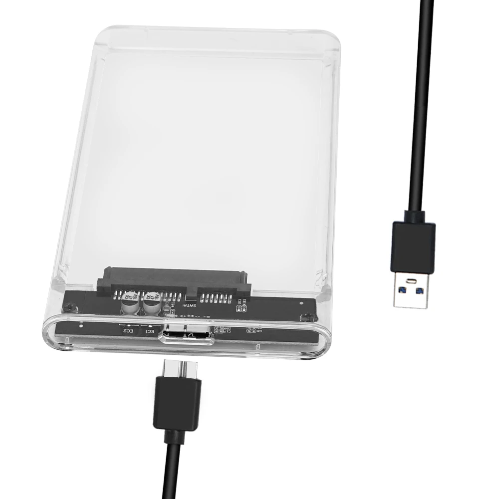 Прозрачный инструмент бесплатно 2 5 дюймов USB 3 0 Гбит/с на SATA III внешний жесткий