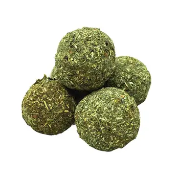 

2PCS Pet Ball Grass Hamster Chew Teeth Grinding Grass Supplies Animals For Pig Chinchilla Rabbit Play Toys Small O8G5