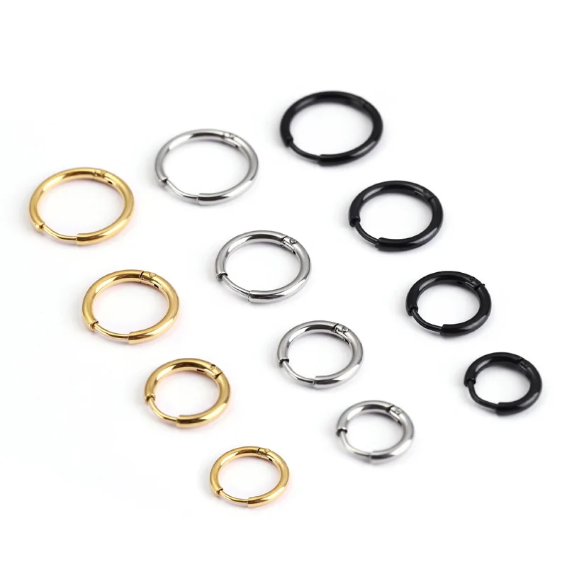 1 Pair Women Man Stainless Steel Small...