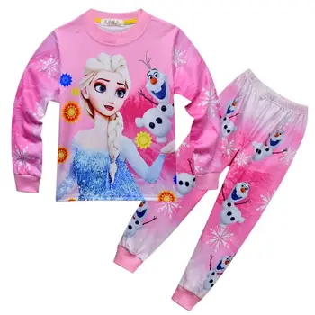 

New Surprise Cartoon Girl Pajamas Set Children's Doll Long-sleeved Home Service Two-Piece Casual Suit