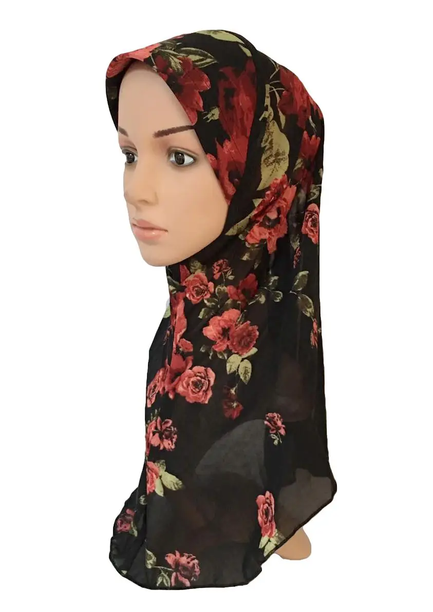 Muslim Women One Piece Hijab Hat Islamic Amira Headscarf Head Wrap Shawl Neck Covers Turban Arab Bandanas Accessories Fashion