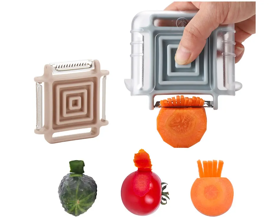 Upspirit 3in1 Grater Stainless Steel Julienne Peeler Potato Carrot Apple Paring Slicer Fruit Vegetable Eye Remover Kitchen Tools